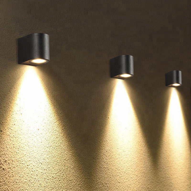 Orr Minimalistisch Kleine LED Wandlamp Zwart Glas Metaal Glas Hal Tuin