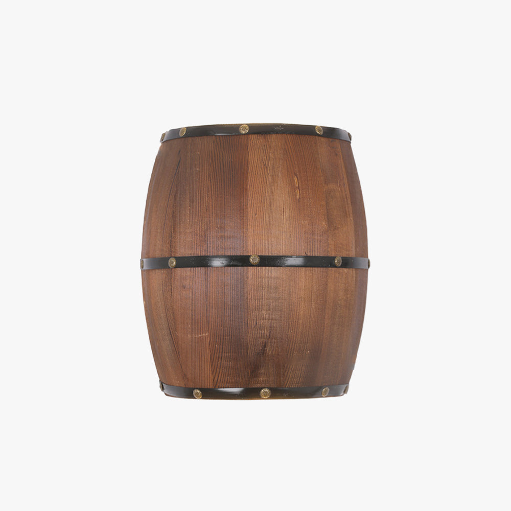 Alessio Wall Lamp Retro Creative Barrel Wooden, Dining Room