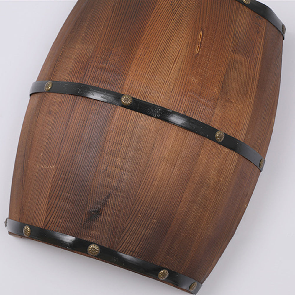 Alessio Wall Lamp Retro Creative Barrel Wooden, Dining Room