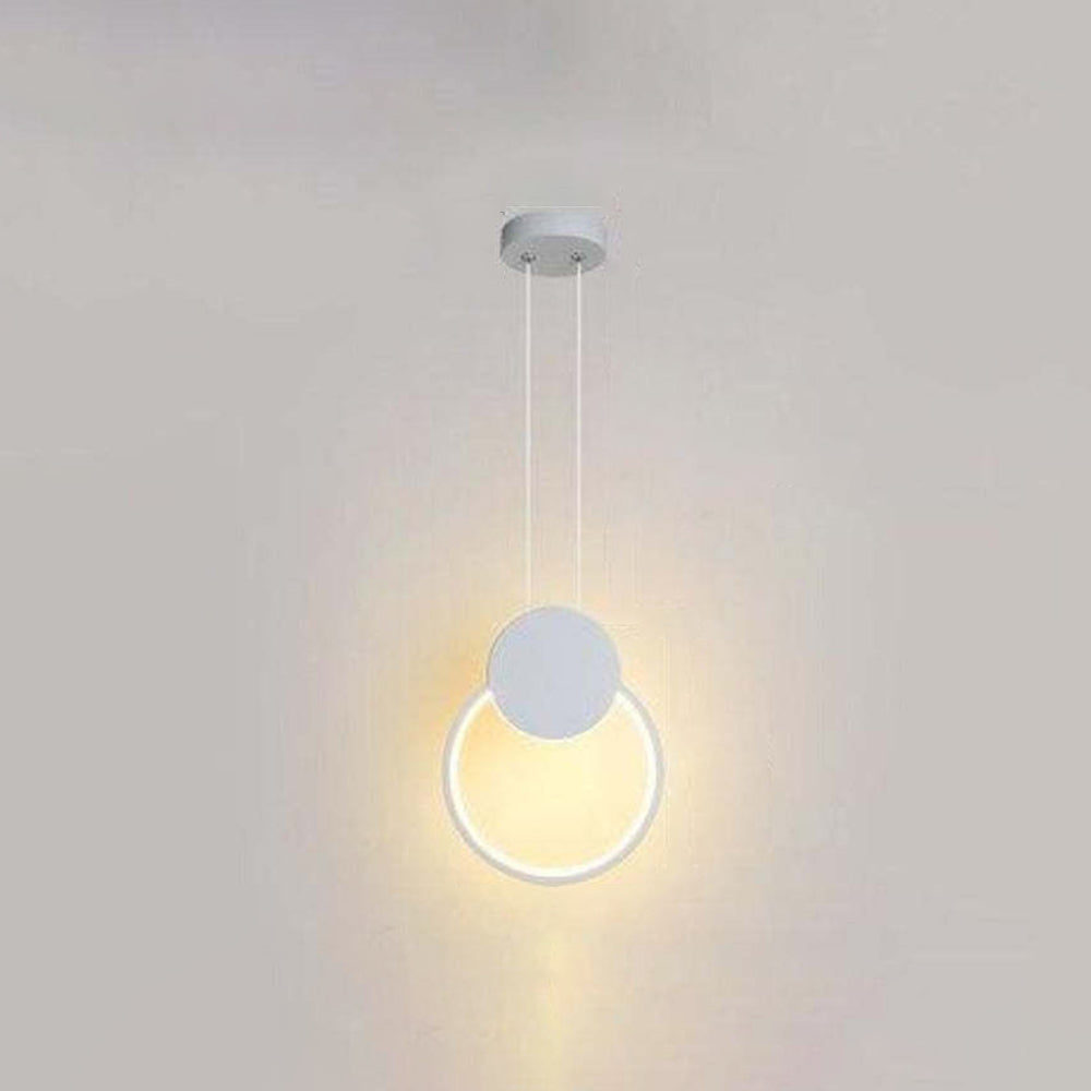 Nyla Moderne Rond LED Hanglampen Metaal/Acryl Zwart/Wit Woonkamer/Slaapkamer