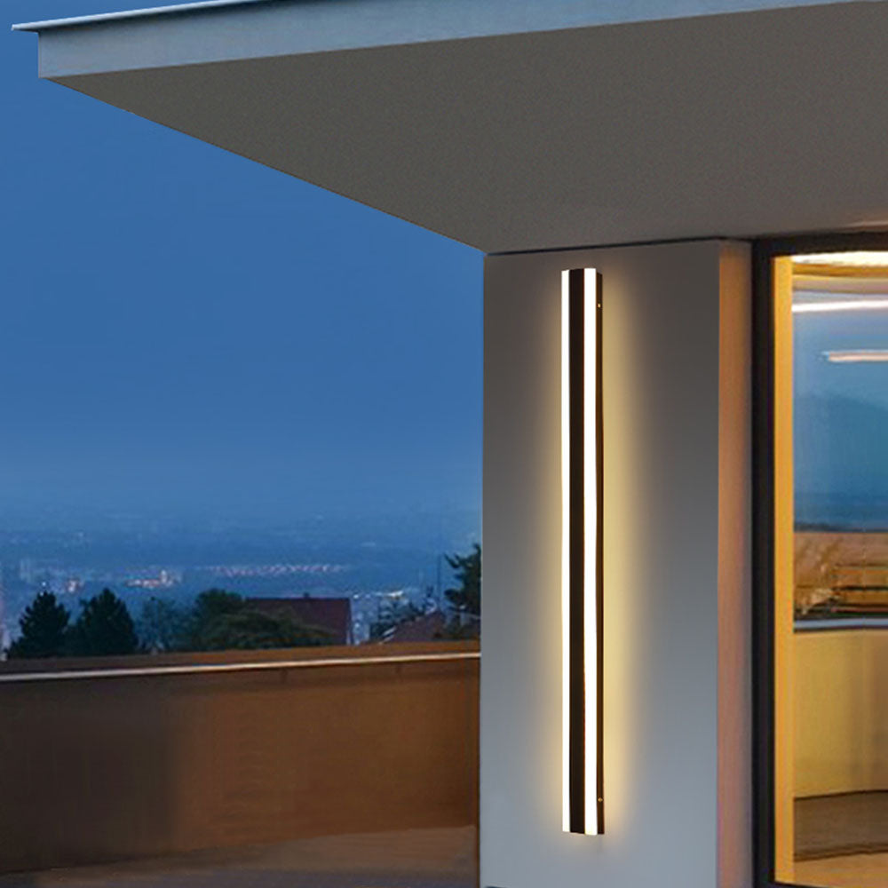 Orr Moderne Rechthoekig LED Buitenlamp Metaal/Acryl Zwart Tuin/Stoeprand/Balkon