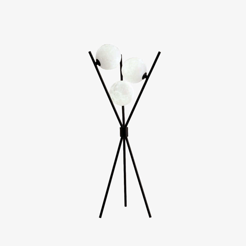 Valentina Driepoot Vloerlamp/Tafellamp Zwart Metaal PLA Woonkamer/Slaapkamer