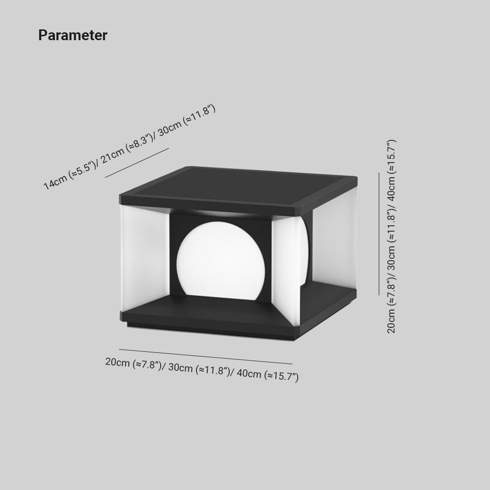 Orr Moderne Vierkante LED Buitenlamp, Metaal, Slaapkamer