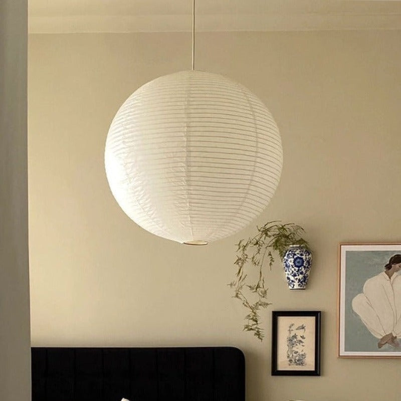 Ritta Japans Sferisch Papier Metaal Hanglampen Slaapkamer