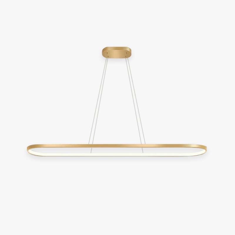 Edge Moderne Oval LED Hanglamp Zwart/Wit/Goud Metaal/Silicone Woon/Eetkamer