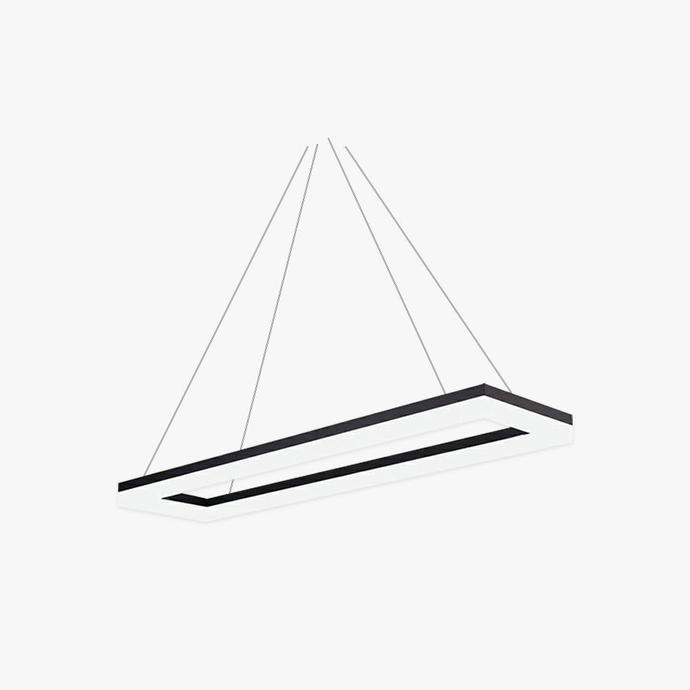 Bouvet Rechthoekig Moderne LED Hanglampen Wit Zwart Metaal Slaapkamer