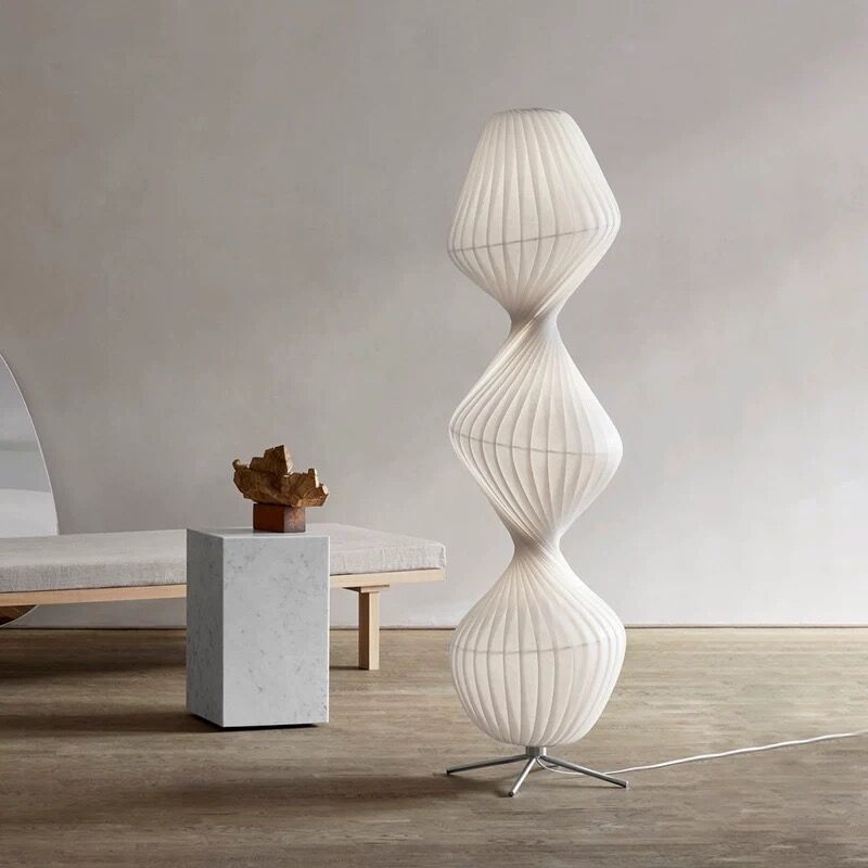 Renée Moderne Geplooide Stoffen Metalen Vloerlamp Metaal/Stof Slaapkamer/Kinderkame