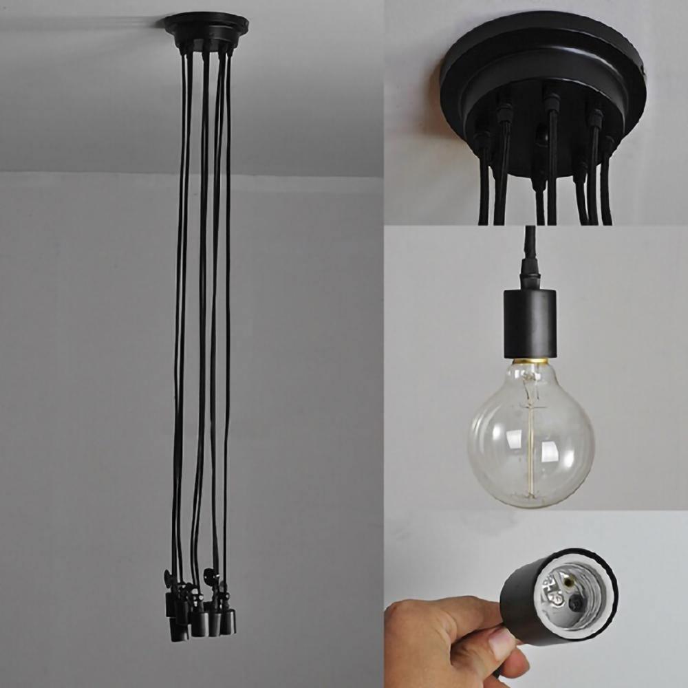 Alessio Retro Design Country Spider LED Hanglampen Metaal Zwart/Wit