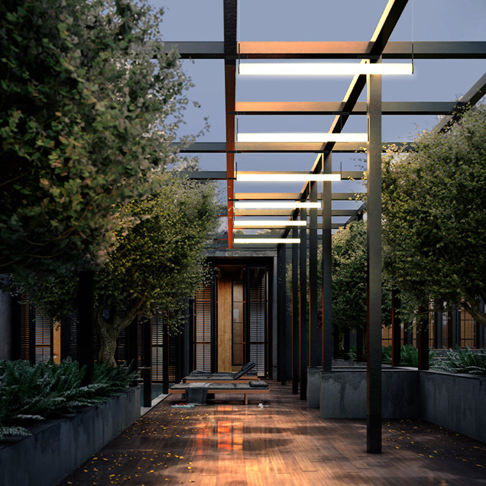 Edge Moderne Industriele LED Hanglamp Zwart Hal/Tuin Buiten Metaal&Acryl