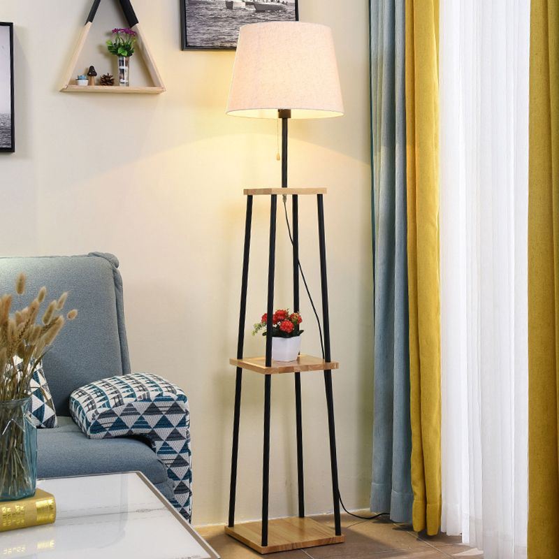 Eryn Moderne Design Kegel Vloerlamp Metalen Stoffen Zwart Slaapkamer/Kinderkamer/Woonkamer