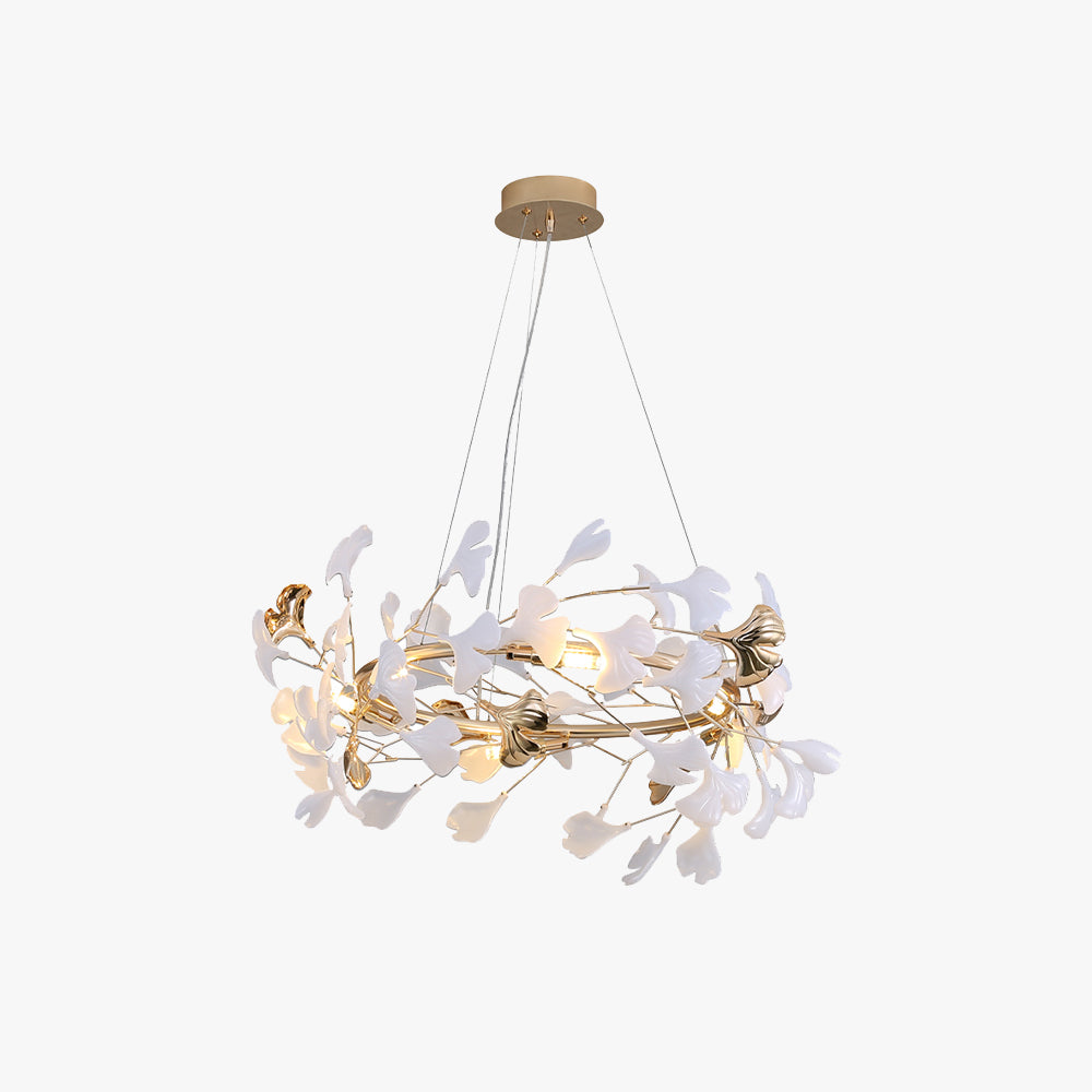 Olivia Flowerpot LED Hanglamp Wit Gouden Metaal Woonkamer Eetkamer