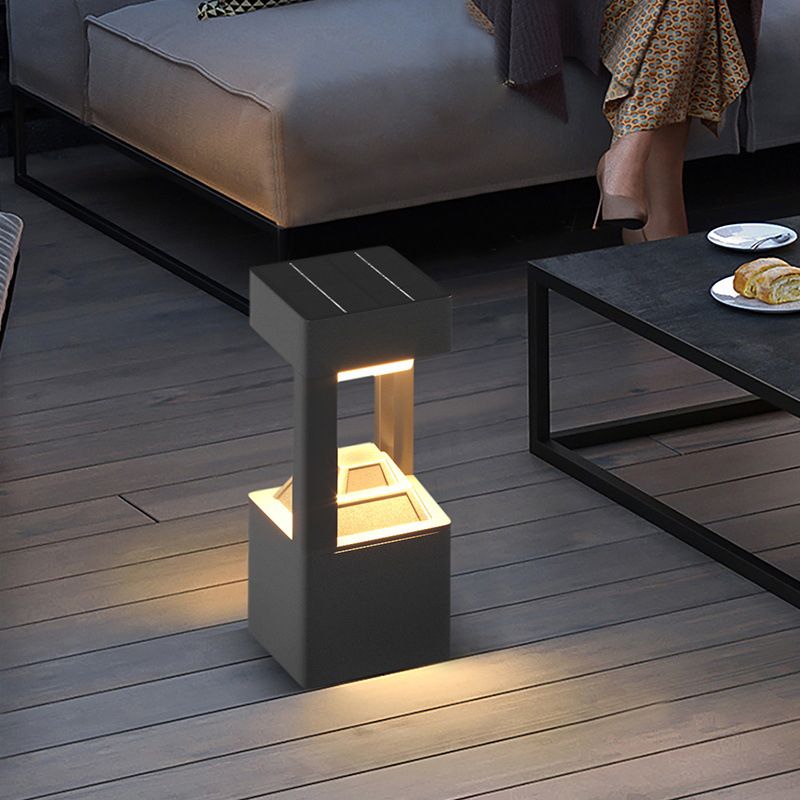 Pena Moderne LED Loom Buitenlamp Zonne Metaal/Acryl Zwart Tuin/Stoeprand/Balkon