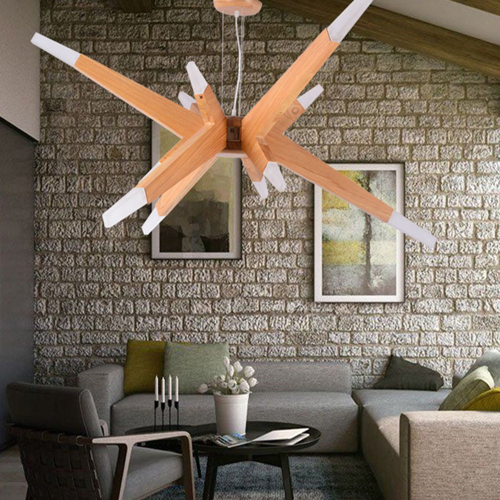 Ozawa Bijzondere LED Hanglamp Hout Metaal Eetkamer Slaapkamer