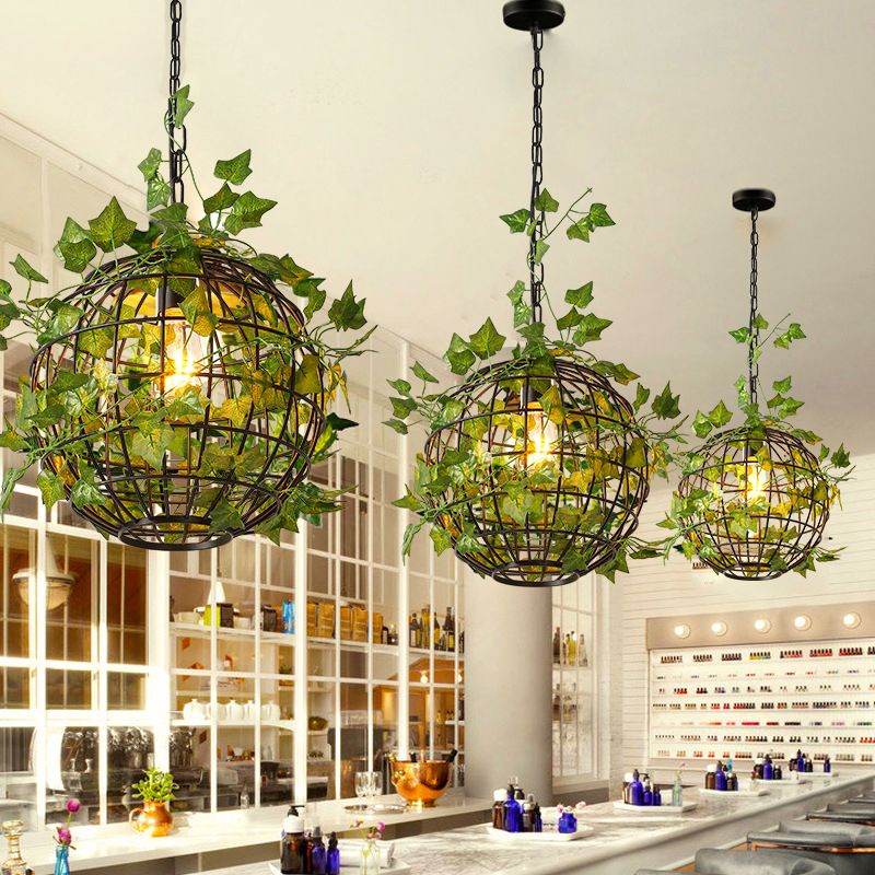 Nest Retro Design Loom LED Hanglamp Groen Slaapkamer Woonkamer