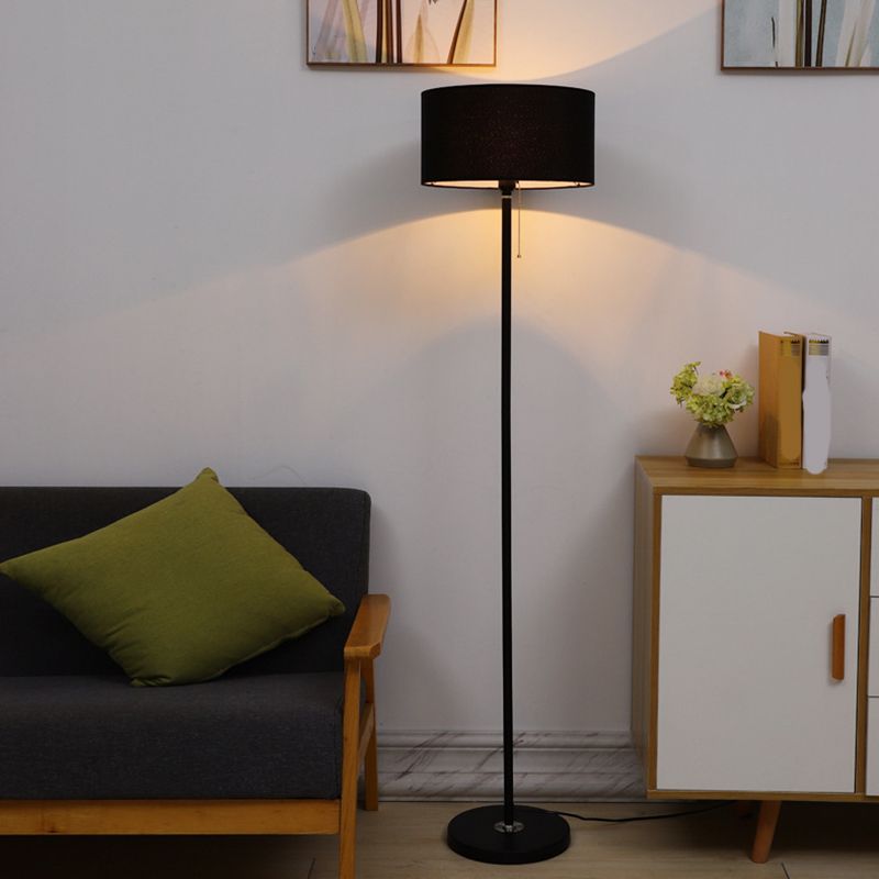 Eryn Moderne Cilinder Vloerlamp Zwart/Wit/Goud Metaal/Kunststof