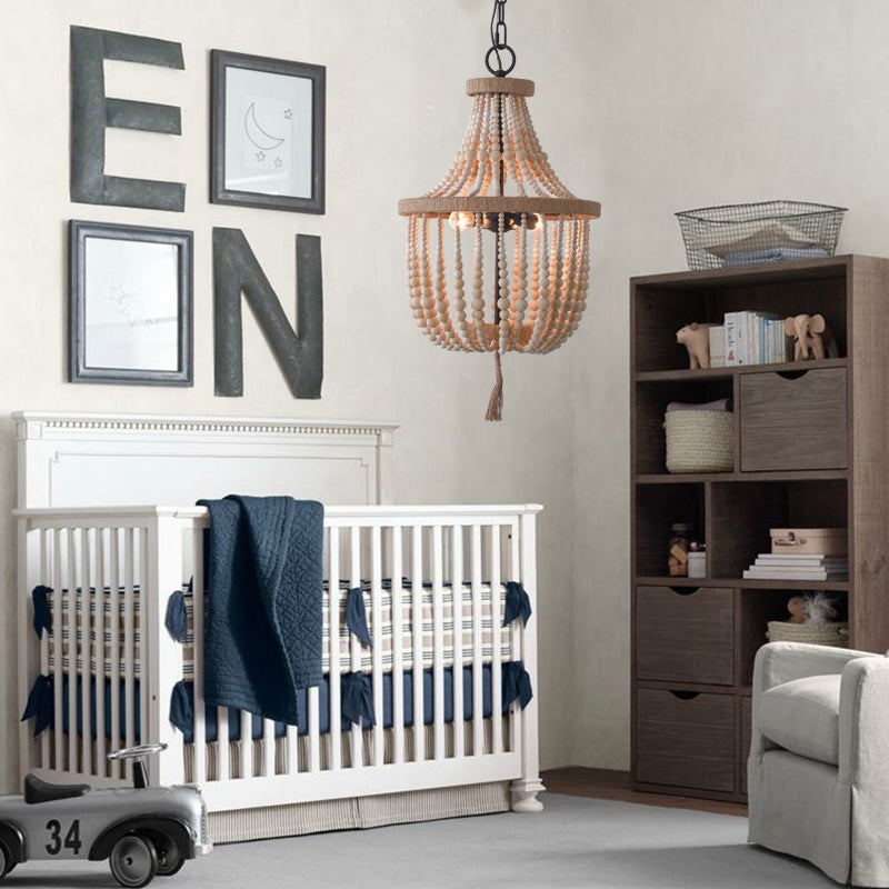 Alessio Design LED Hanglamp Wit/Hout Metaal/Houten Slaapkamer/Woonkamer/Kinderkamer