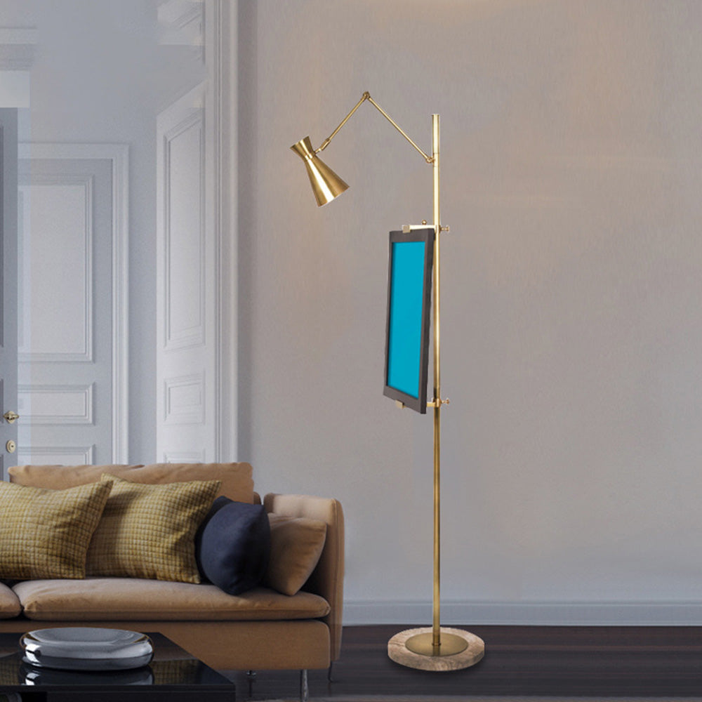 Carins Design Retro Ezel Vloerlamp Goud Metaal Eetkamer Slaapkamer
