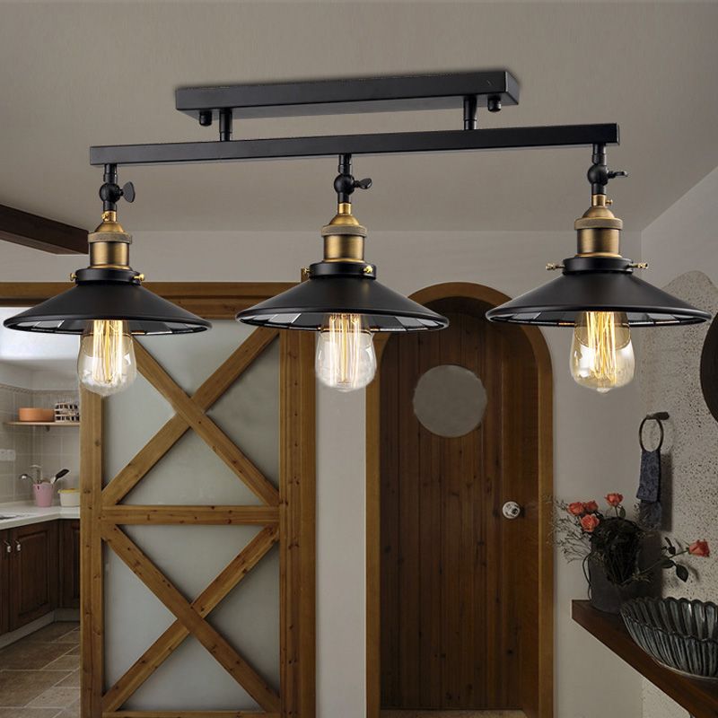 Cooley Retro Metaal Inbouw Plafondlamp Zwart