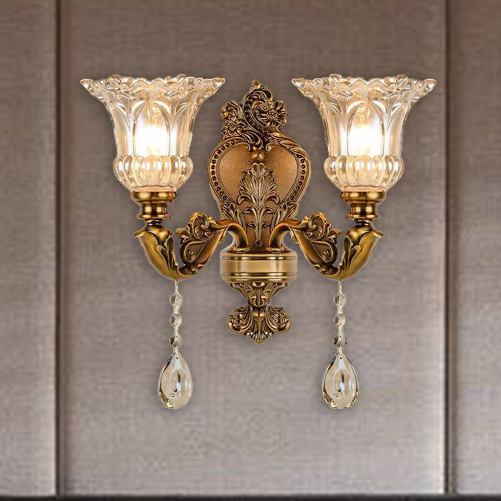 Félicie Frans Vintage Wandlamp Metaal Glas Woonkamer Slaapkamer