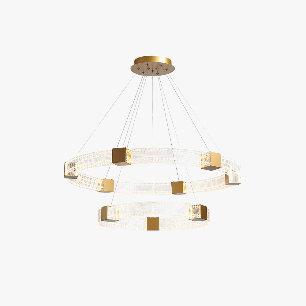 Evette Modern Ronde/Ovaal LED Hanglamp Acryl/Metaal Goud Slaap/Woon/Eetkamer