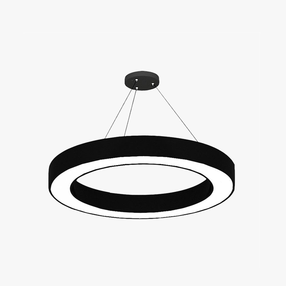 Arisha Moderne Ronde Hanglampen Wit Zwart Metaal Woonkamer Keuken