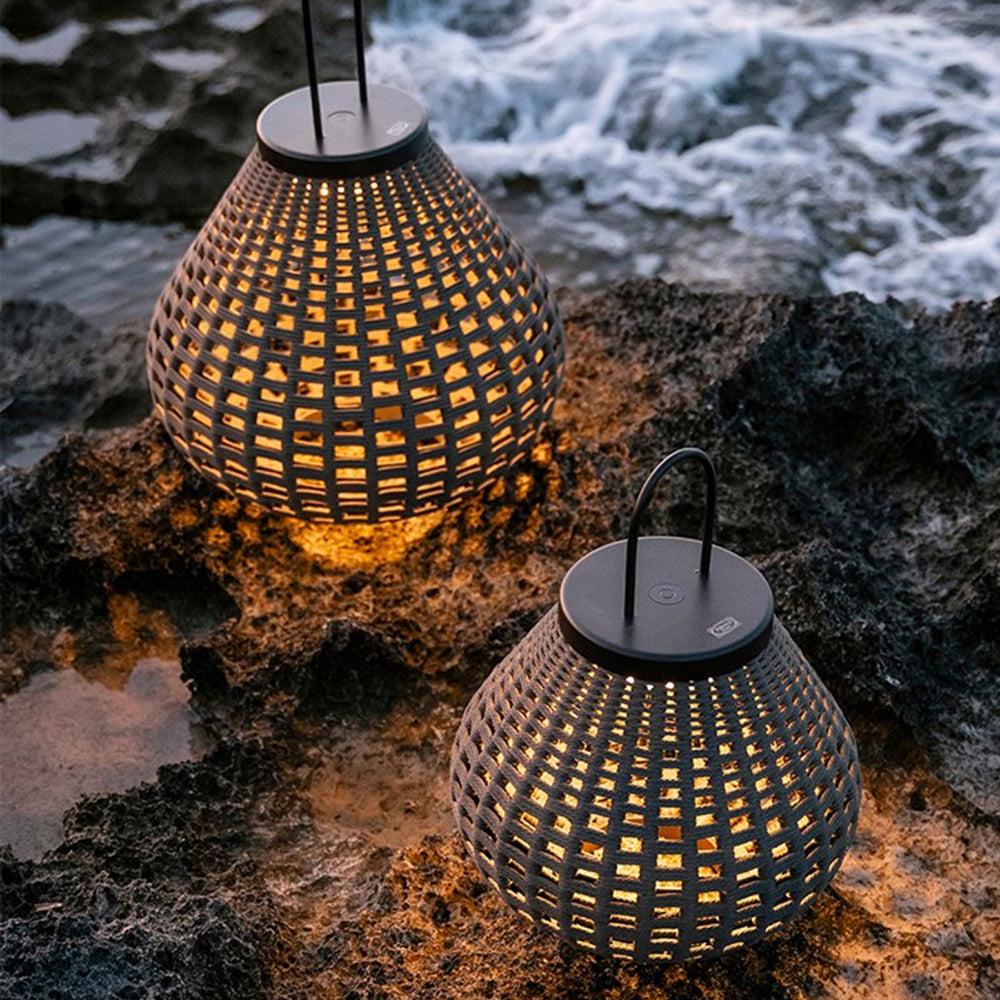 Ritta Vintage Design LED Buitenlamp Metaal/Fiber Zwart Buiten