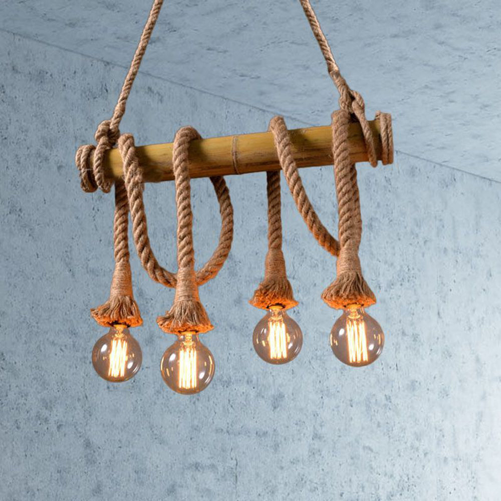 Alessio Vintage Hanglampen Hout Metaal Slaapkamer Woonkamer Eetkamer