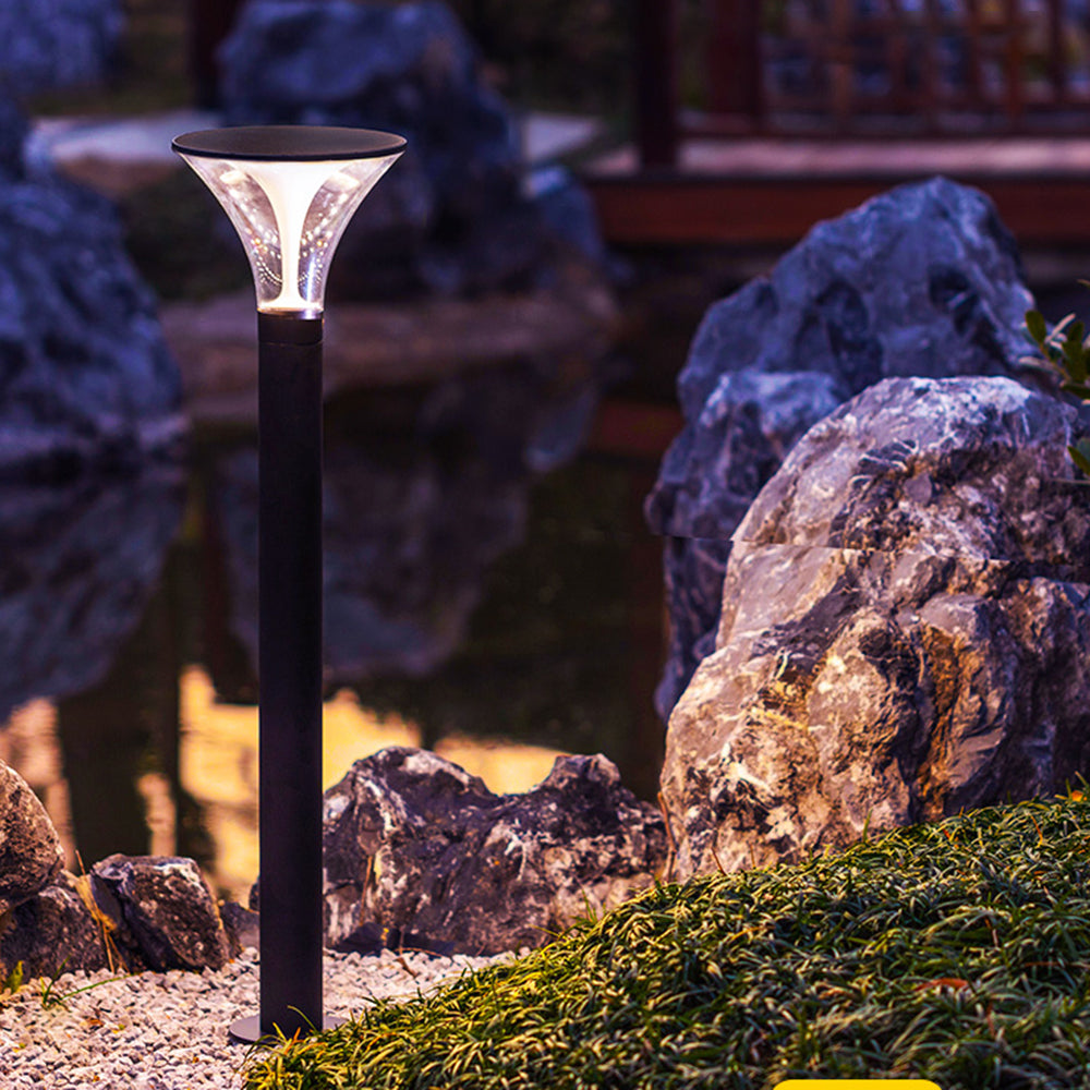 Pena Modern Design LED Buitenlamp Zwart Glas Metaal Tuin Buiten