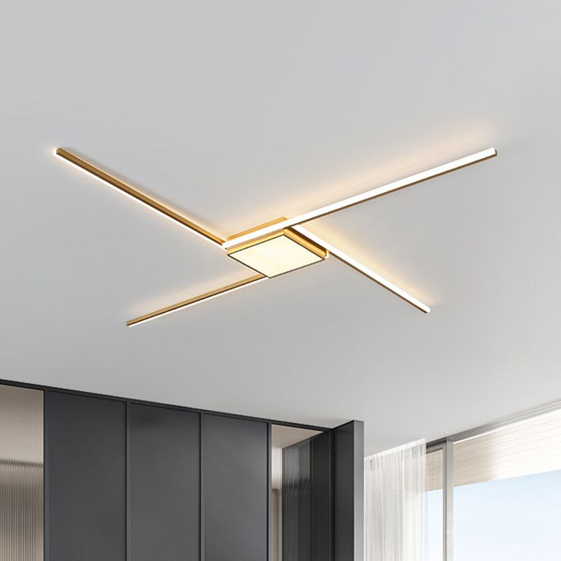 Quinn Moderne Design LED Plafondlamp Acryl/Metaal Goud Woonkamer