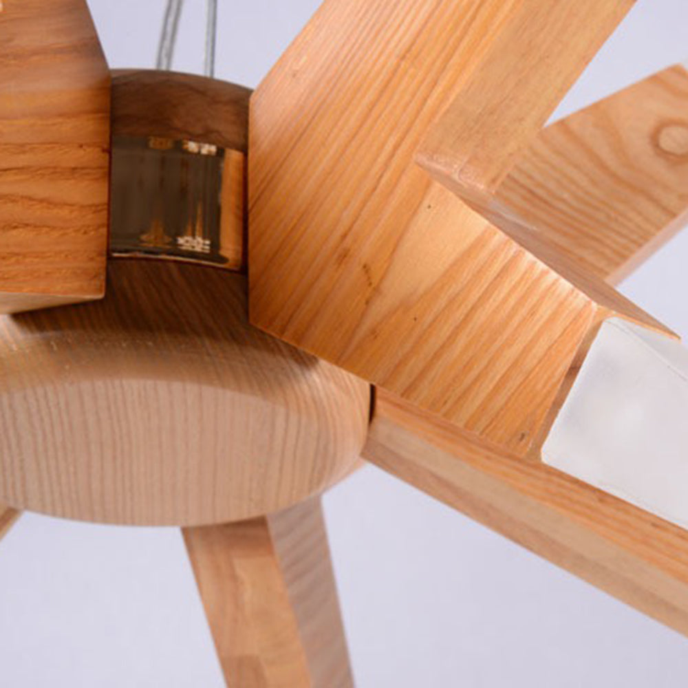 Ozawa Bijzondere LED Hanglamp Hout Metaal Eetkamer Slaapkamer