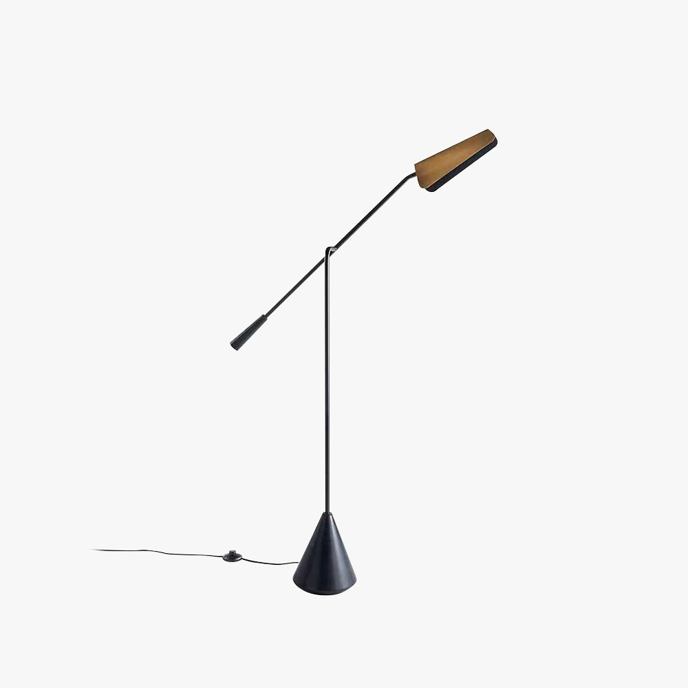 Salgado Moderne Minimalistische Driehoekige LED Vloerlamp Zwart Marmer/Metaal