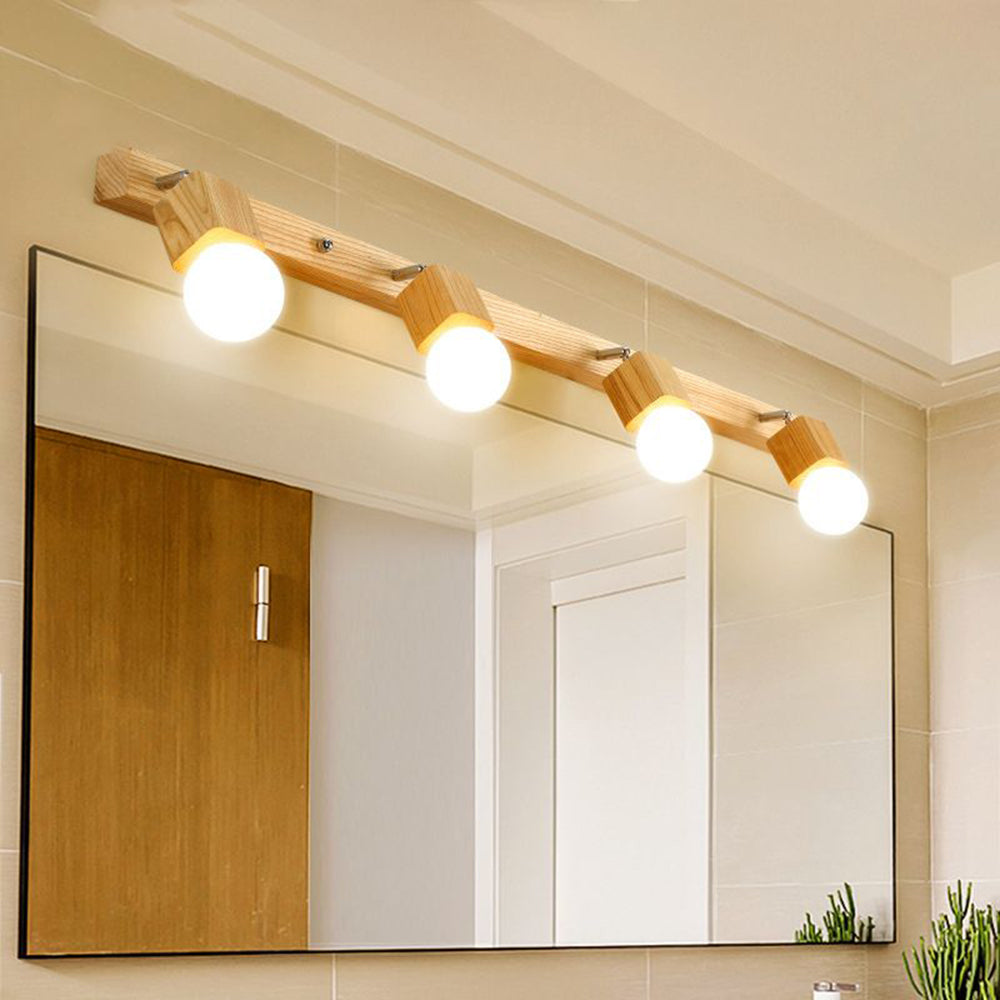 Ozawa Moderne Ronde LED Wandlamp Metaal Hout Badkamer Slaapkamer