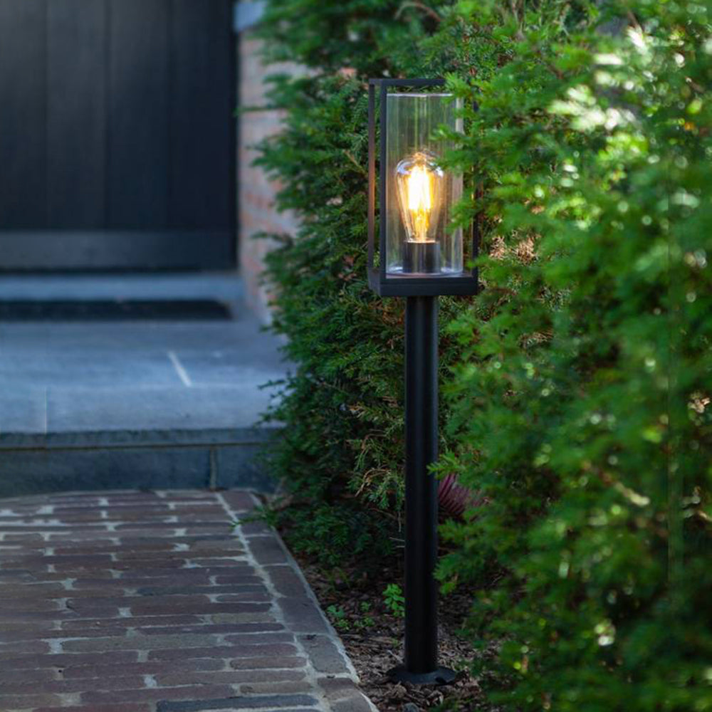 Pena Moderne Cilinder LED Buitenlamp Zonne Metaal/Glas Zwart Tuin/Stoeprand/Balkon