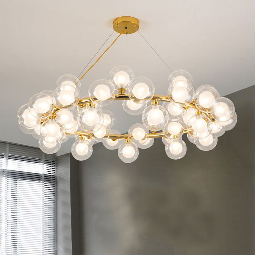 Valentina Moderne Gouden Bellen Hanglamp Metaal/Glas Woonkamer/Slaapkamer