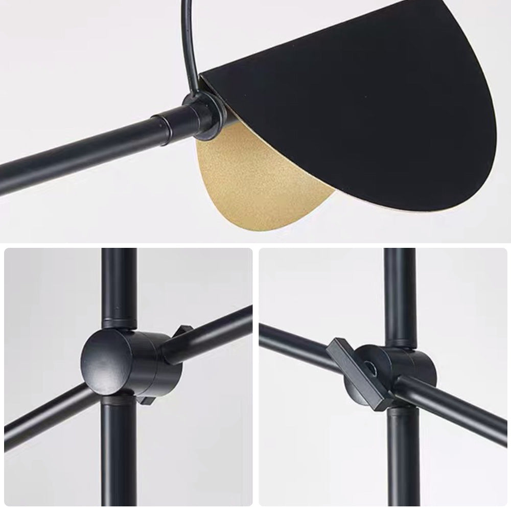Salgado Moderne Minimalistische Vloerlamp Zwart Goud Metaal Woonkamer