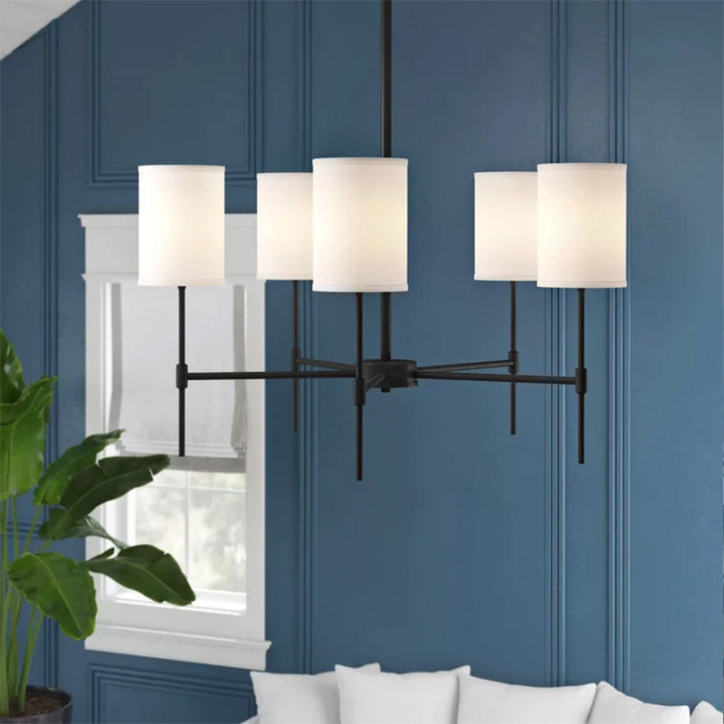 Silva Moderne LED Kroonluchter Zwart/Goud Metaal/Stof Slaapkamer/Woonkamer