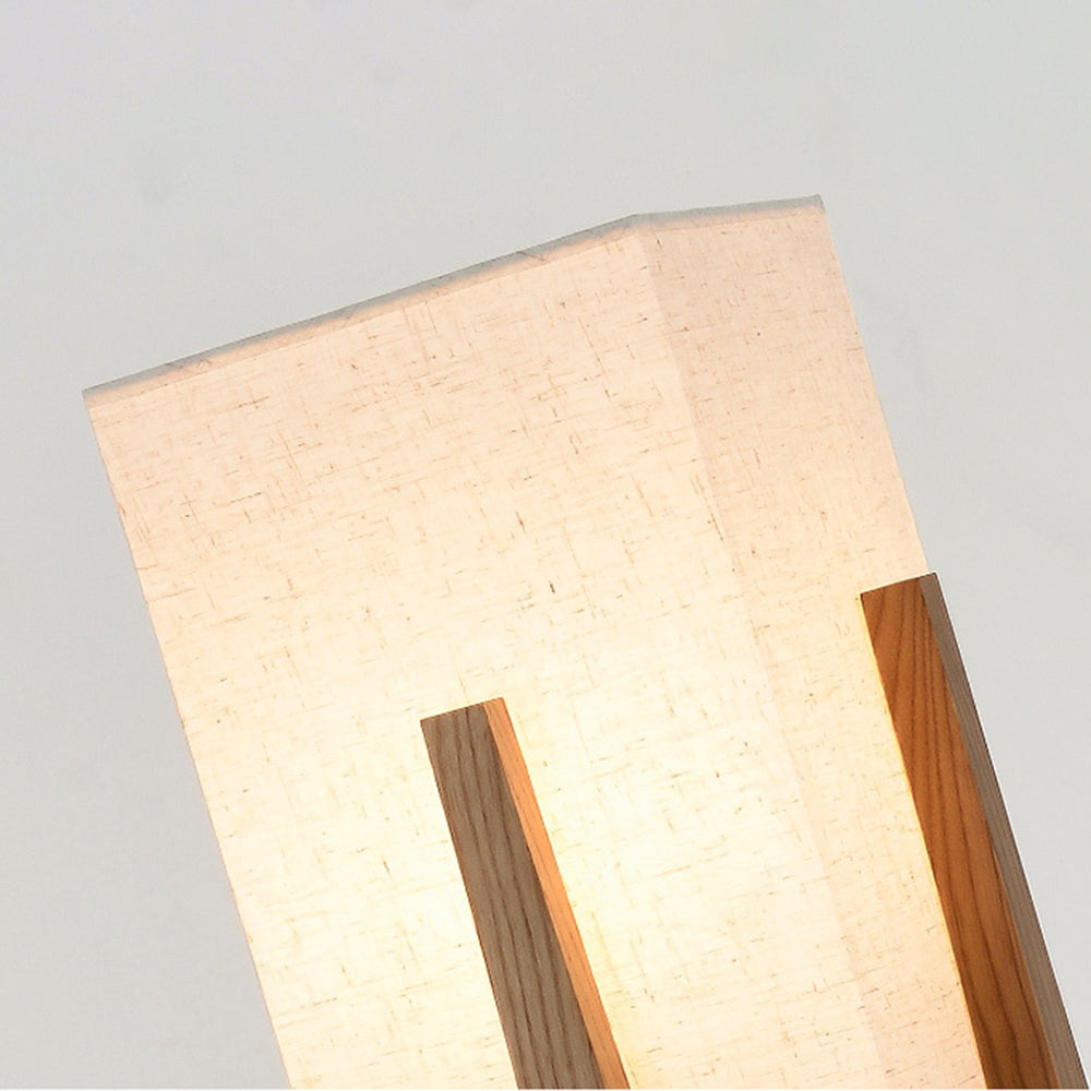 Ozawa Design Rechthoekig Blok LED Vloerlamp Walnoot Hout Woonkamer/Eetkamer