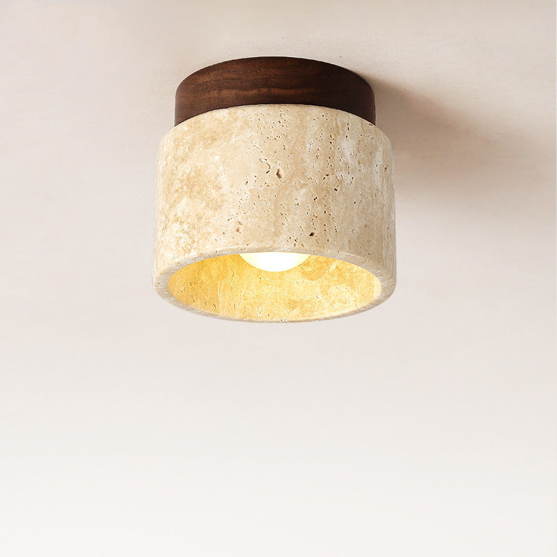Cairns Retro Steen Hout Plafondlamp Hal