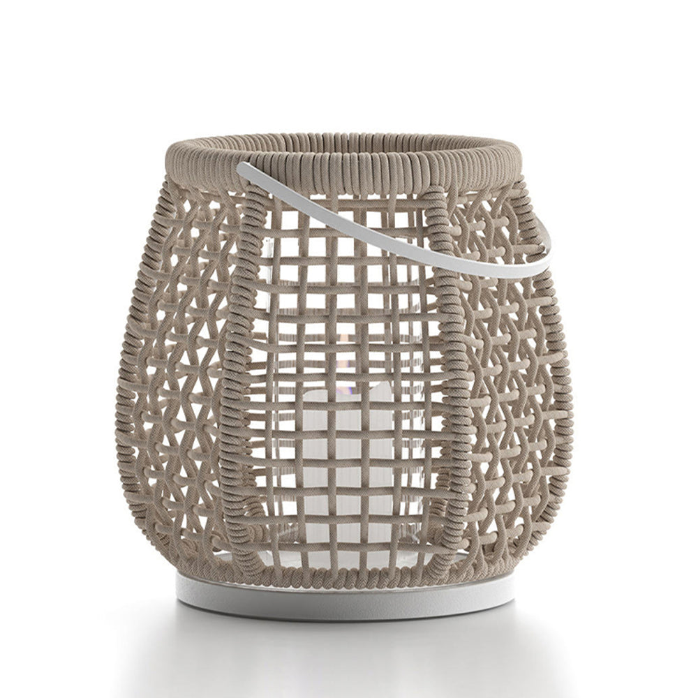 Ritta Vintage Design LED Buitenlamp Metaal/Twine Zwart Buiten