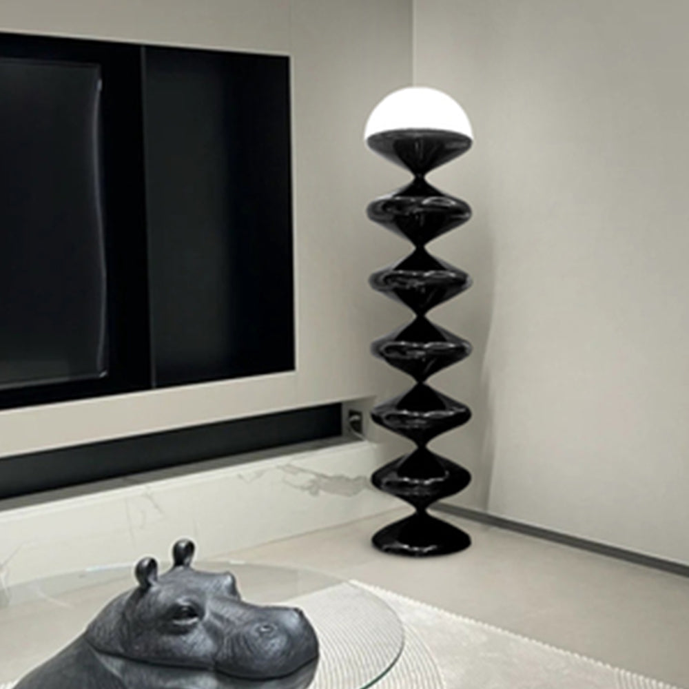 Salgado Moderne Vloerlamp Zwart Wit Metaal Woonkamer Studeerkamer Slaapkamer