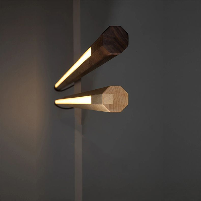 Ozawa Moderne Design LED Minimalistische Lineaire Vloerlamp Hout/Acryl Woonkamer/Bedkamer