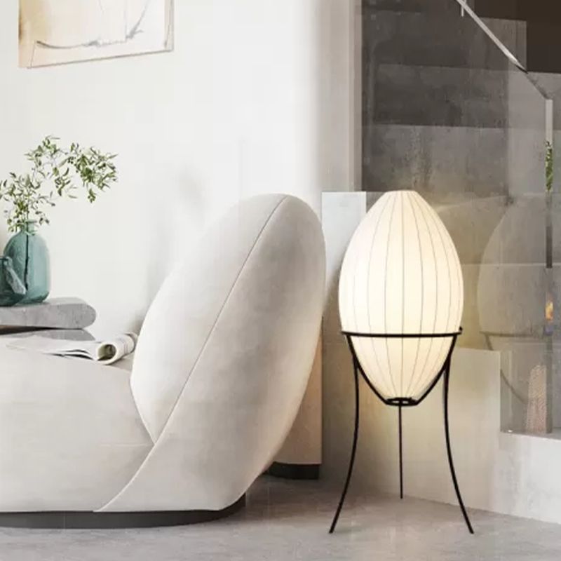 Renée Moderne Design LED Ei-vormige Vloerlamp Stof/Metaal Woonkamer/Slaapkamer
