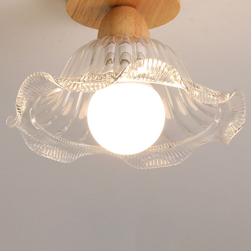 Sanna Moderne Design LED Plafondlamp Hout Slaapkamer Woonkamer