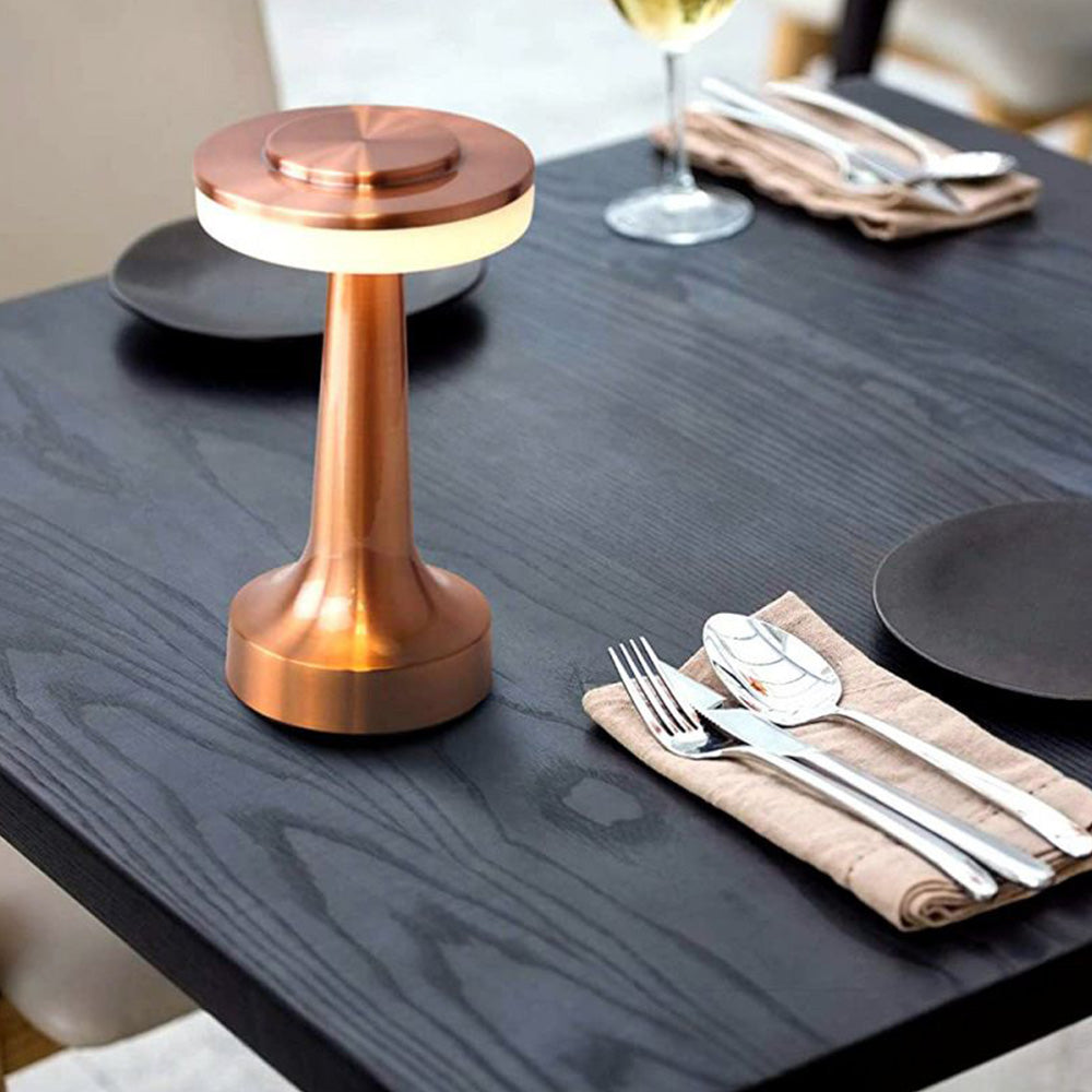Salgado Ronde LED Tafellamp Goud Zilver Metaal Acryl Zilver Eetkamer