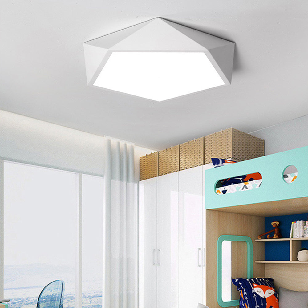 Quinn Moderne LED Plafondlamp Zwart Wit Metaal Slaapkamer Woonkamer