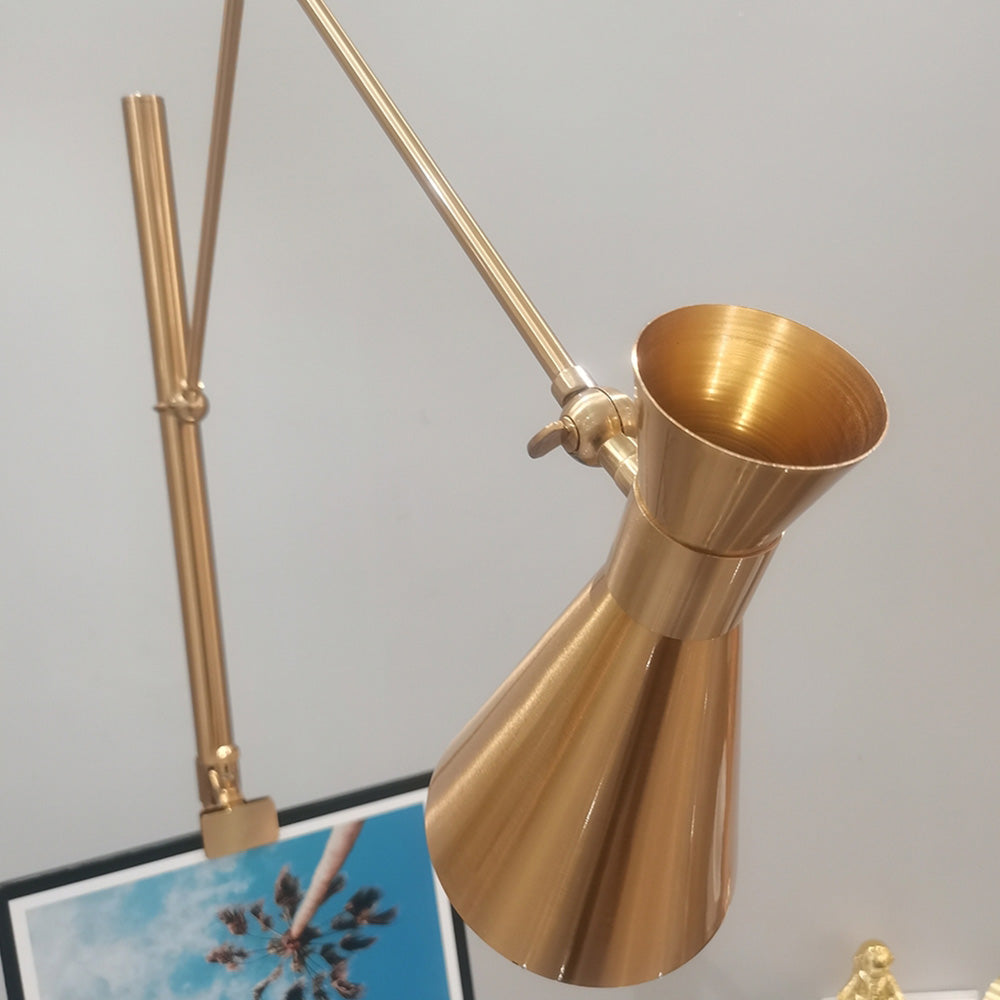 Carins Design Retro Ezel Vloerlamp Goud Metaal Eetkamer Slaapkamer