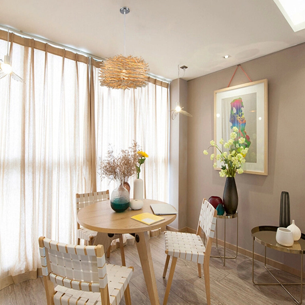 Ozawa Houten Vogelnest Rotan Hanglamp Bruin/Hout Woonkamer/Slaapkamer