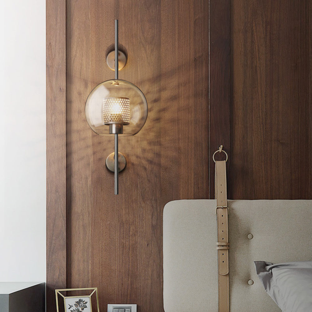Oneal Moderne Bol LED Wandlamp Metaal/Glas Silver/Goud Slaap/Woon/Eetkamer