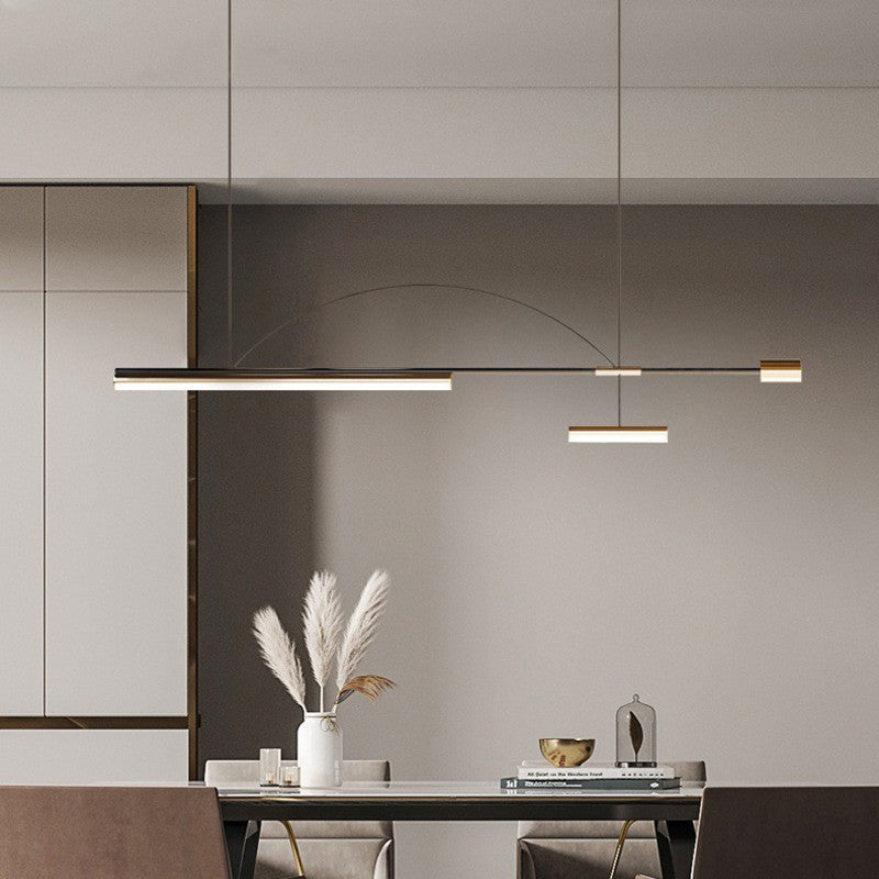 Freja Modern Lang LED Hanglampen Zwart Metaal Eetkamer Ruimte