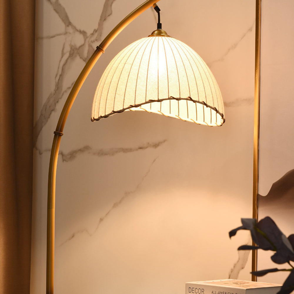 Ozawa Design Bamboe LED Vloerlamp Metaal/Stof Slaap/Woon/Eetkamer